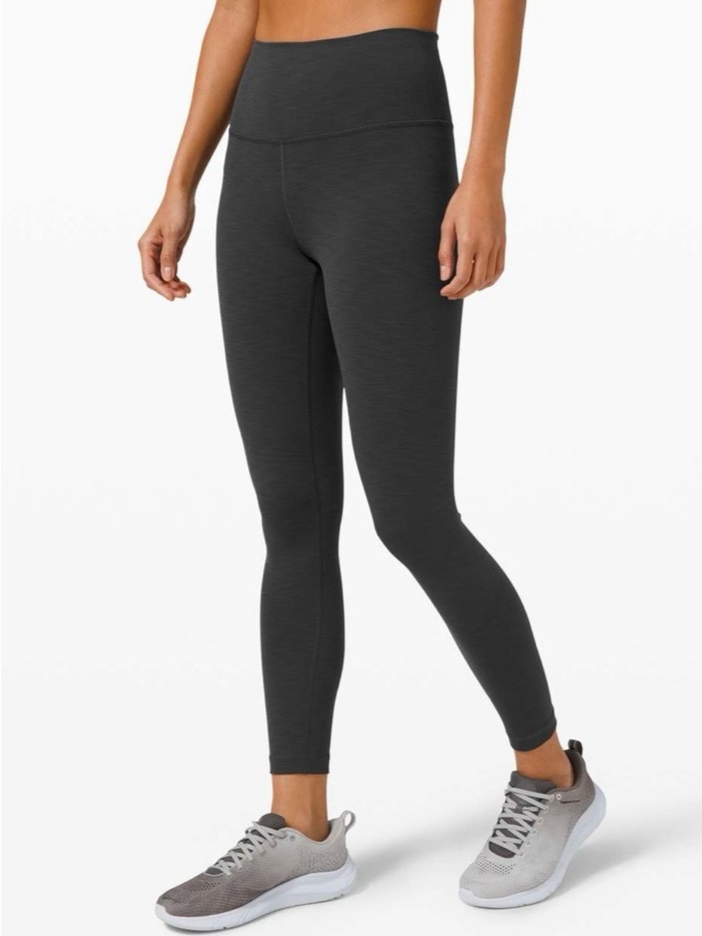 LULULEMON Heathered Graphite Grey Everlux Wunder Train High-Rise Tight 25" Sz 8